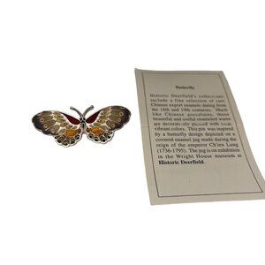 Exclusively From Museums By Procreations Vintage Enamel Butterfly Pin Brooch